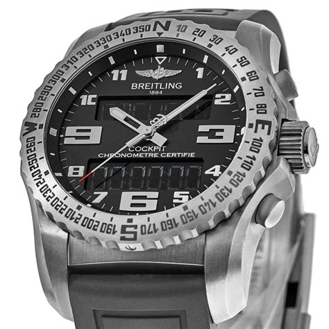 breitling professional cockpit grey dial men& 39|Breitling Professional Cockpit B50 Gray Dial Titanium Mens .